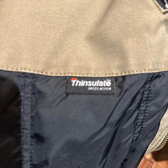 Carhartt Thinsulate Mens XL Heavyweight Duck Cloth Coat Chest Logo in Khaki - Picture 10 of 12